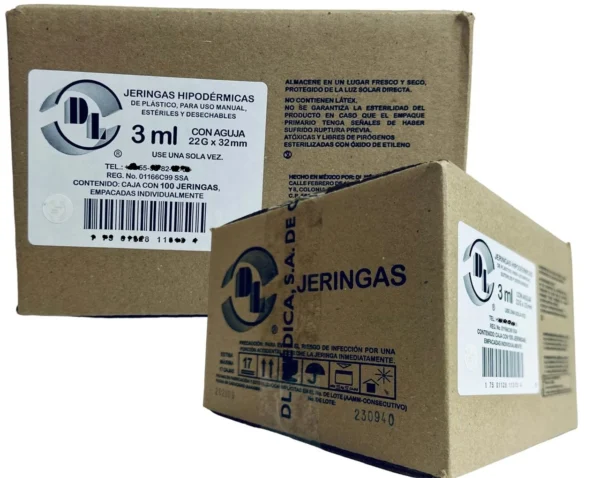 Jeringa 3Ml 22X32 Negra C/100 Dl