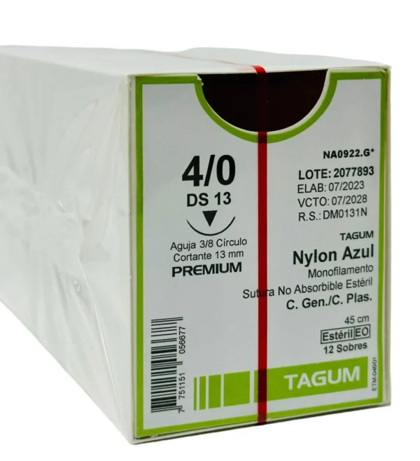 Sutura nylon 4-0 aguja 13 mm 3/8 cortante | Caja c/12 Genérico - Imagen 2