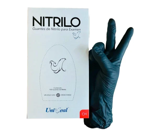 Guante Nitrilo Tex. N/Est.Ch Neg Uniseal