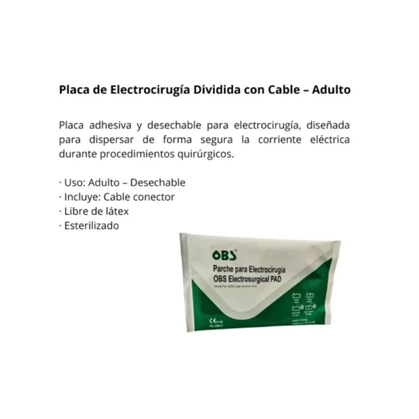 Placa P/Electro Adulto Obs - Imagen 3