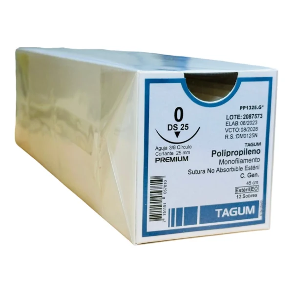Sutura nylon aguja 25 mm 3/8 cortante | Caja c/12 Genérico - Imagen 2