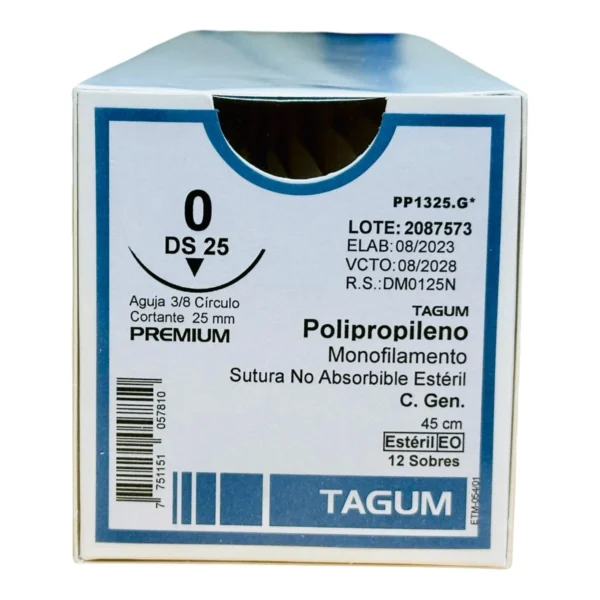 Sutura nylon aguja 25 mm 3/8 cortante | Caja c/12 Genérico - Imagen 3
