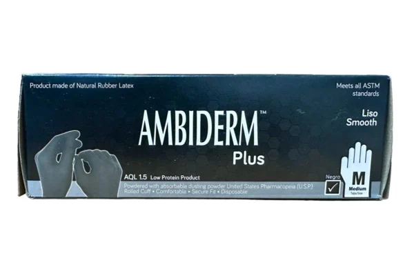 Guante Plus Negro No Estéril Mediano Amb - Imagen 2