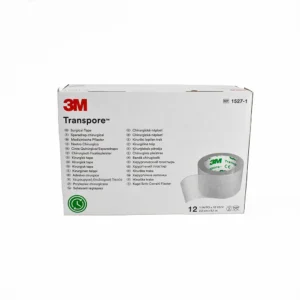 Cinta Transpore Marca 3M 2.5 cm 1 In Caja con 12 Rollos