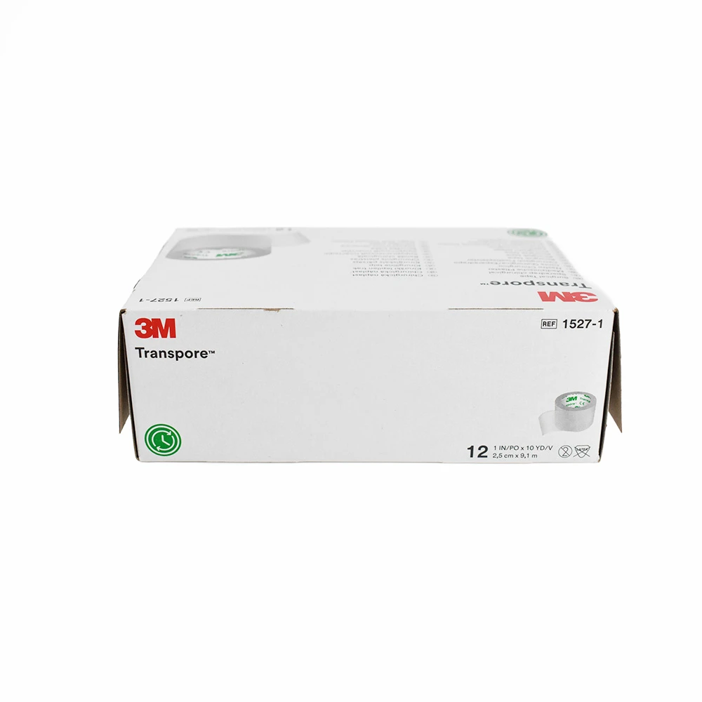 3M Transpore™ Cinta Quirúrgica Transparente 1” × 10 yds (2.5 cm × 9.1 m) 1caja con 12 Rollos - Imagen 2