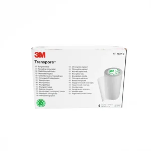 3M Transpore™ Cinta Quirúrgica Transparente – 7.6 cm × 9.1 m (Caja con 4 rollos)