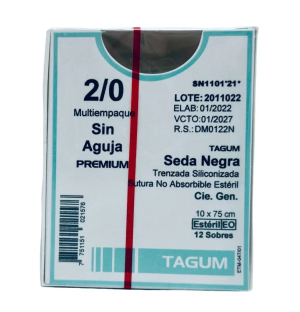 Seda Negra Tren. 2-0, 10X75 Cm S/A Tg