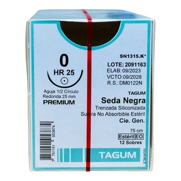 Seda Negra T. 0,25Mm 1/2 Cir.Ah 75Cm Tg - Imagen 2