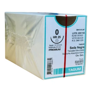 Seda Negra T. 0,25Mm 1/2 Cir.Ah 75Cm Tg