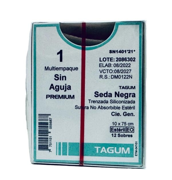 Seda Negra T. 1-0, 10X75 Cm S/A Tg - Imagen 2
