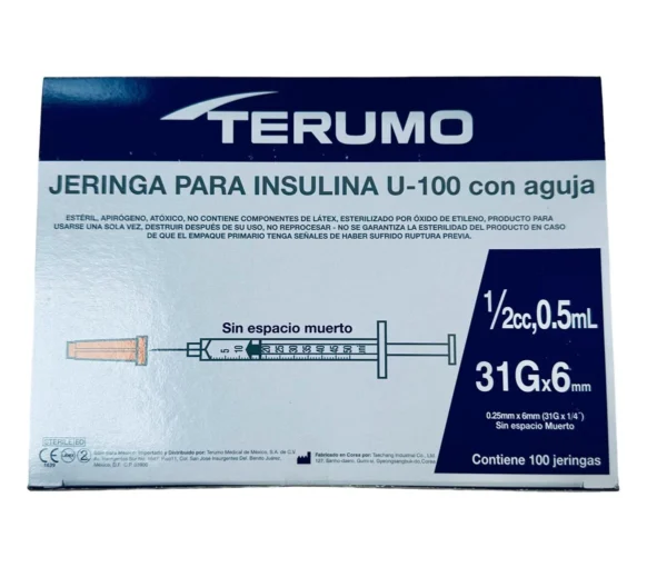 Jeringa 1 Ml Insulina 31X0.6 C/100 Terum - Imagen 2
