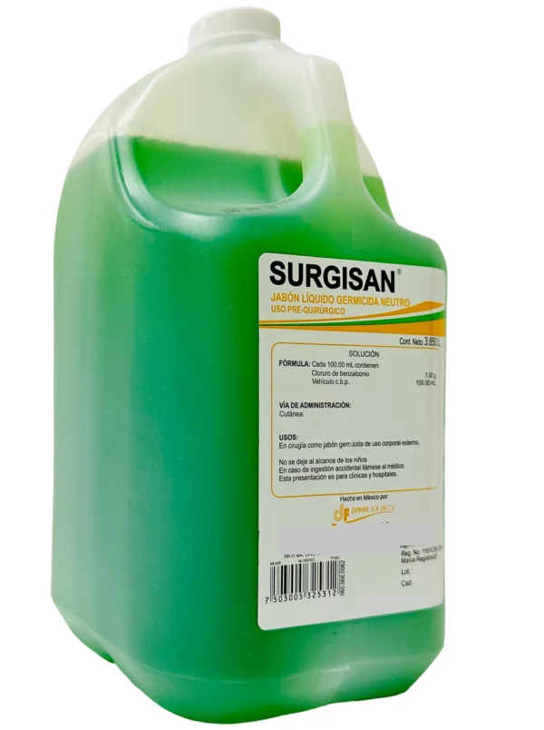 Jabón quirúrgico 3.85 L | Antiséptico de uso hospitalario - Imagen 2
