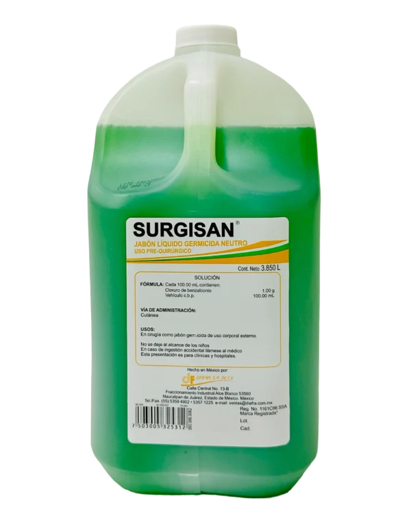 Jabón quirúrgico 3.85 L | Antiséptico de uso hospitalario - Imagen 3