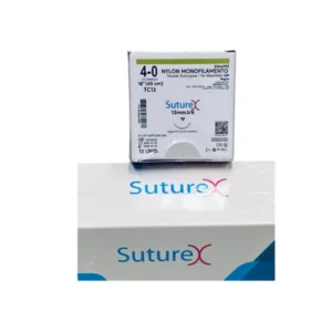 Sutura nylon 4-0 aguja 13 mm 3/8 cortante | Caja c/12 Genérico