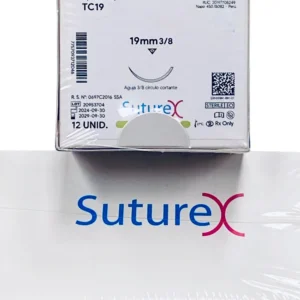 Sutura nylon 3-0 aguja 19 mm 3/8 cortante | Caja c/12 Genérico