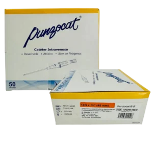 Catéter Intravenoso PunzoCat 14G x 1¾” (45 mm) – Caja con 50 unidades